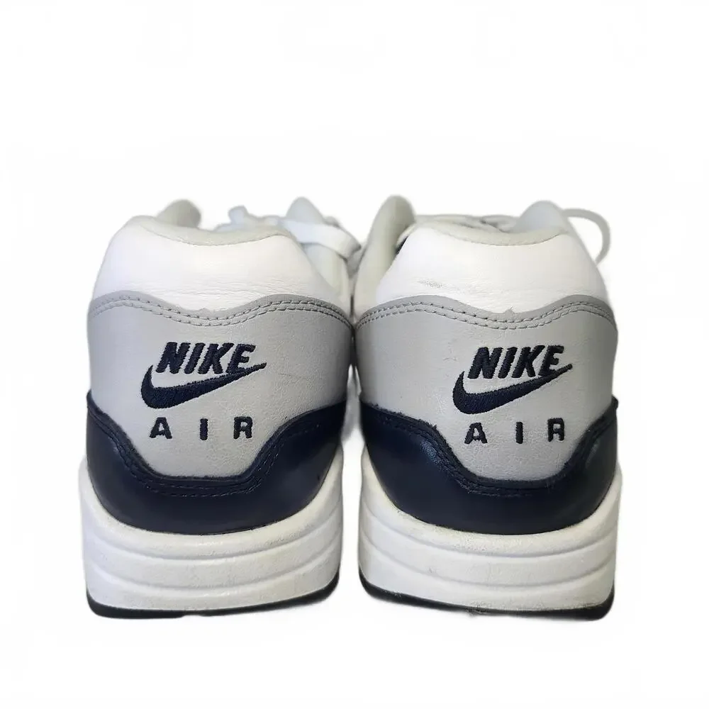 Nike Air Max 1 Men's Sneakers Size 10 White Gray Navy - Picture 4 of 9